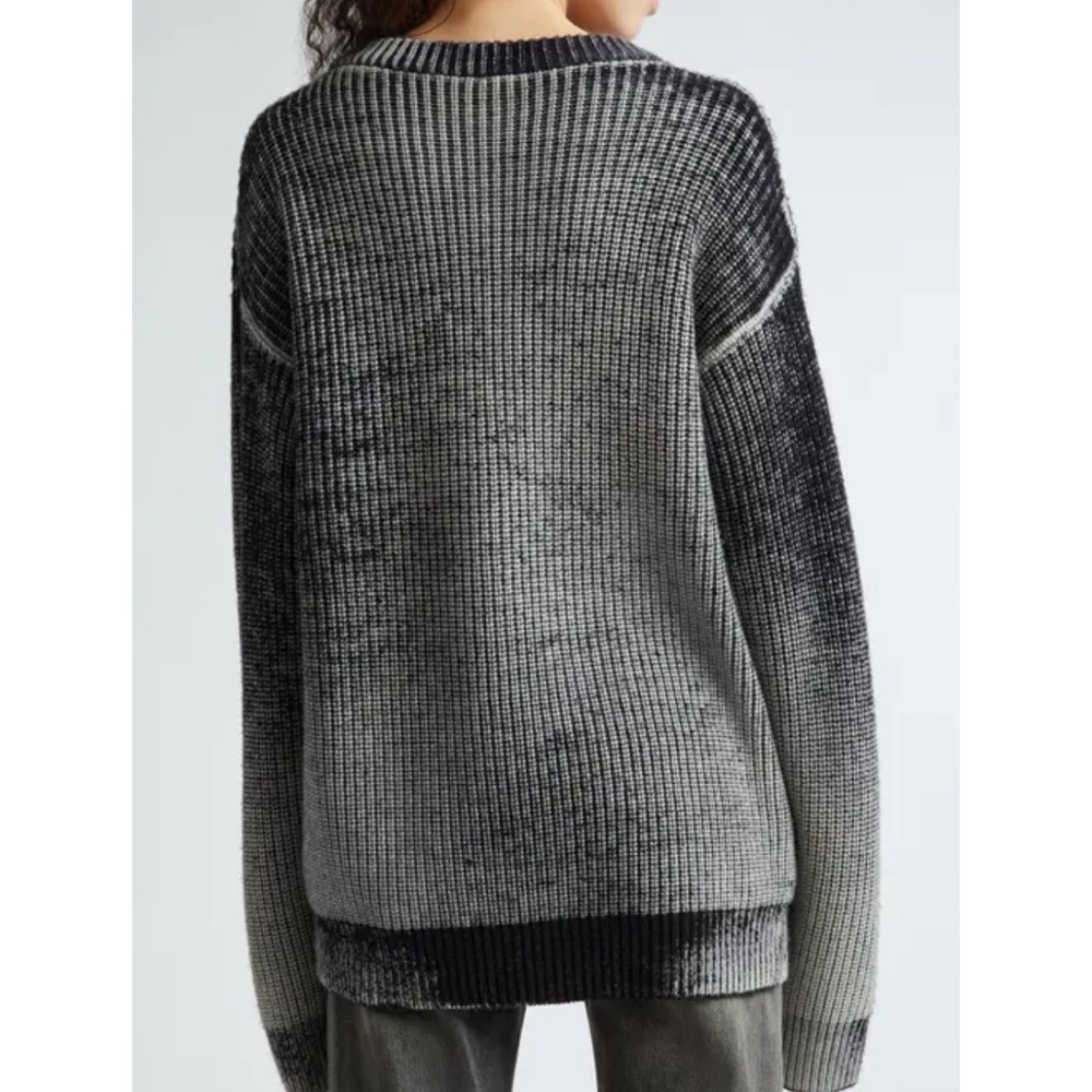 New R13 Reverse Printed Oversize Merino Wool Sweater Shit Happens Size Small XS - Picture 10 of 11